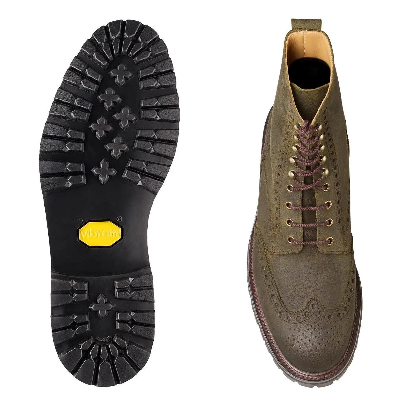 Workwear Style Islay Green Rough-Out Suede