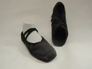 Pace -- Leather Split Sole Ballet -- Black Neutral Glow