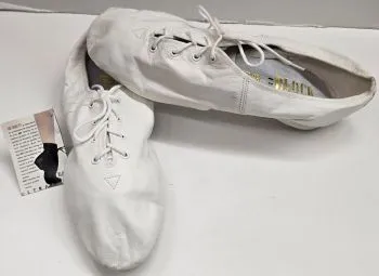 Kelly -- Split Sole Jazz Shoe, Suede Sole Patch -- White Soft Lining Closet Core