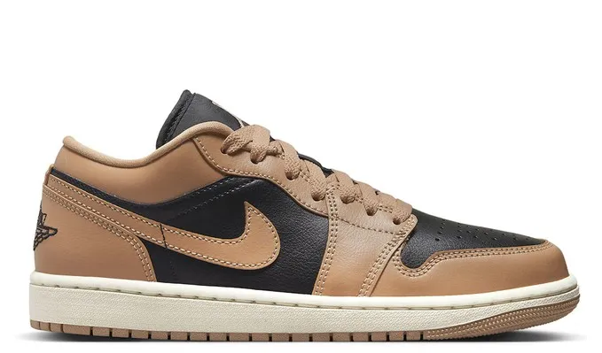 Air Jordan 1 Low Tan/Black (W) Strap Mode