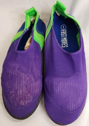 Garrett Jr. -- Unisex Aqua Sock -- Purple/Lime Green Heat Mode