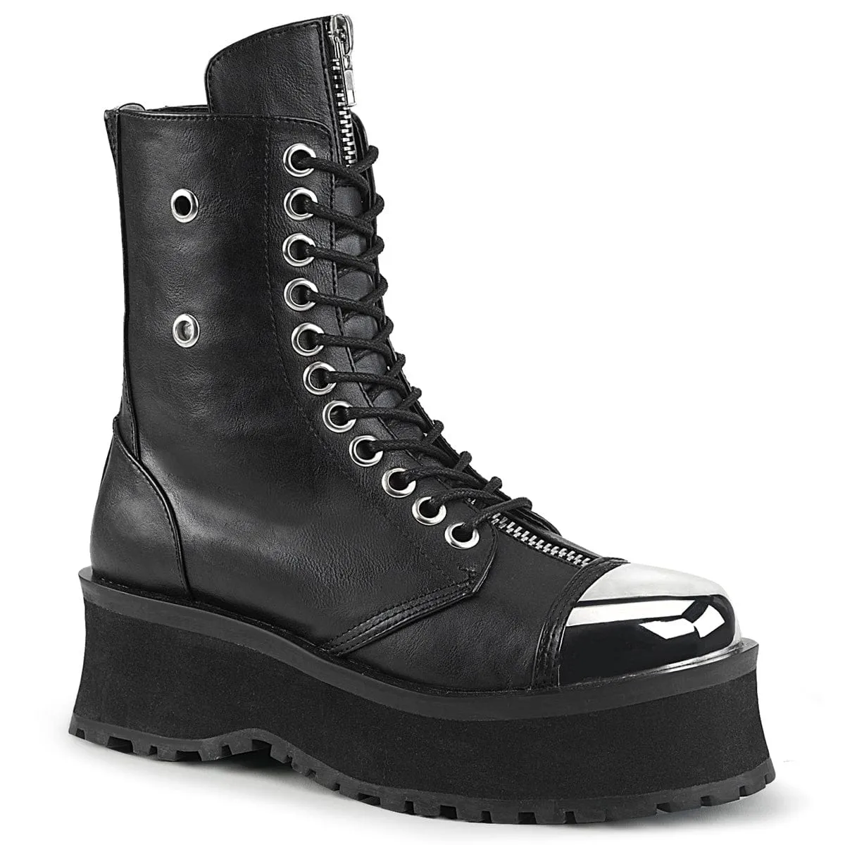 Climate Friendly GRAVEDIGGER-10 Black Vegan Leather