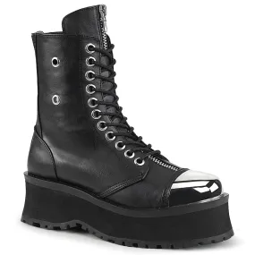 Climate Friendly GRAVEDIGGER-10 Black Vegan Leather