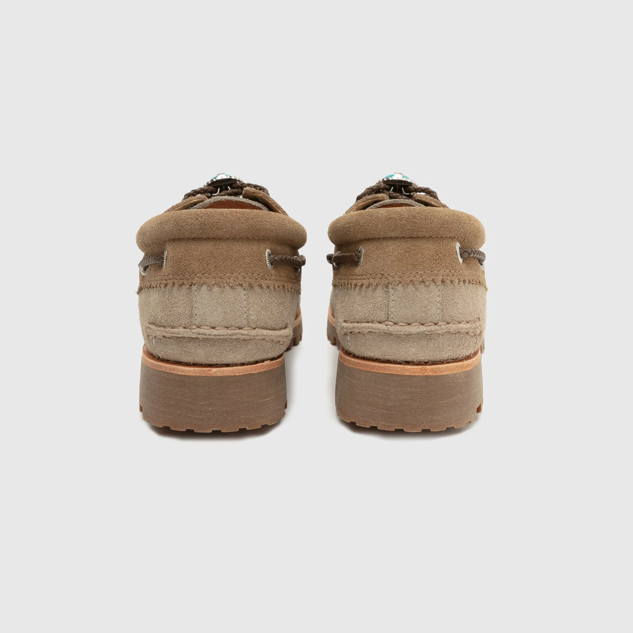 heel cup Shiny Tone PACKER X 3-EYE LUG HANDSEWN BOAT SHOE "SANTA FE"