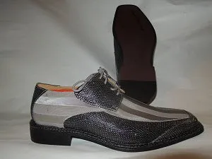 Brian --  Men's Dress Oxford  -- Grey Ventilated Mesh Long Distance