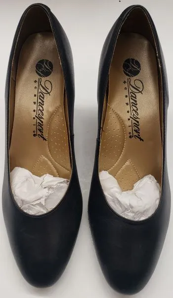 Padded 2.5" Martha -- Flare Heel Standard Ballroom Shoe -- Black