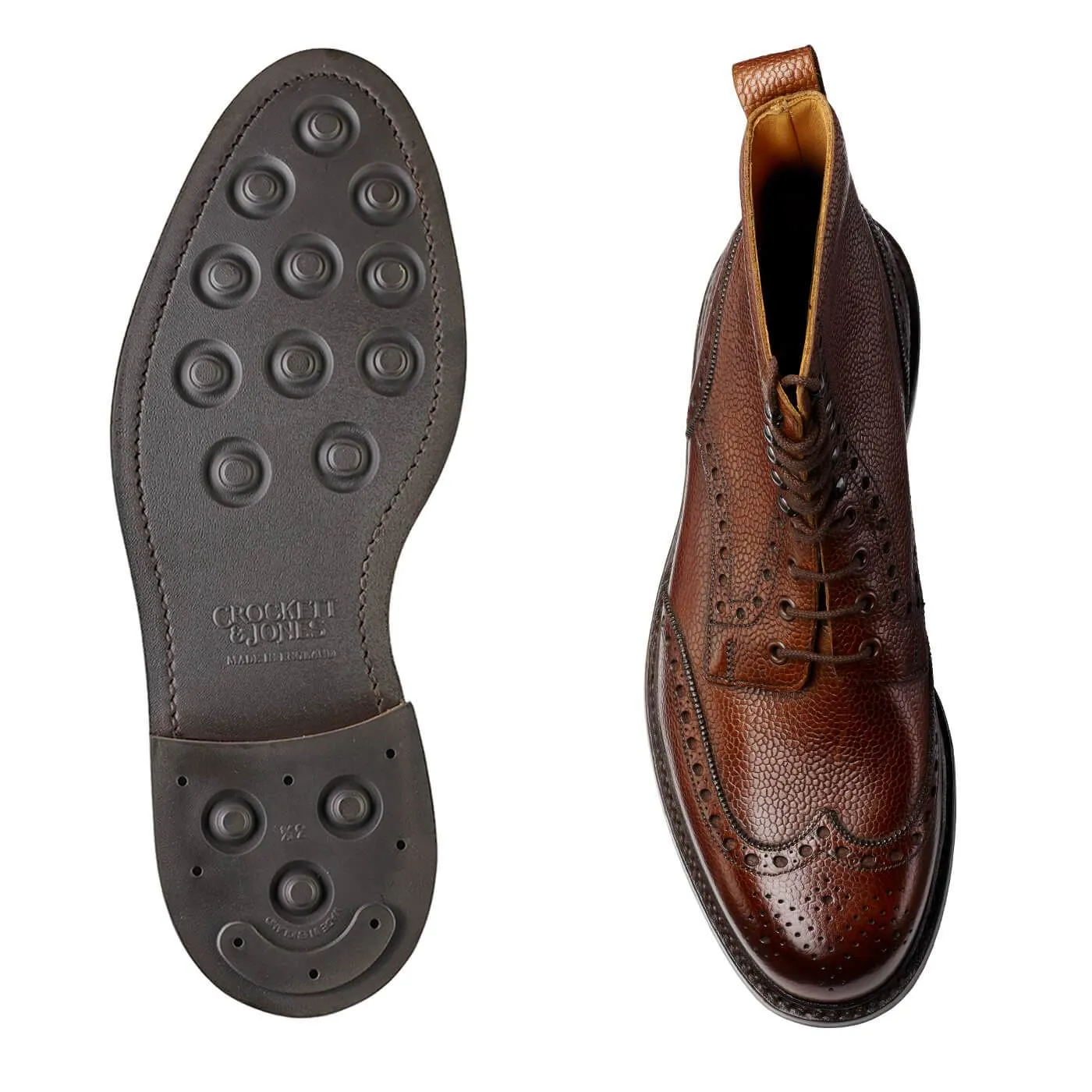 Islay Dark Brown Scotch Grain Shock   Absorbing Midsole Secure fit
