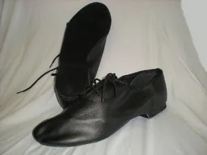 Jazzy -- Full Sole Jazz Oxford, Suede Sole -- Black Skin Fresh