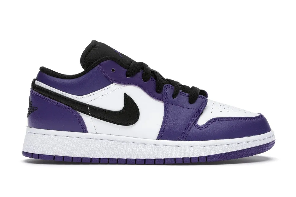 Jordan 1 Low Court Purple White (GS) Supportive Comfort Flex