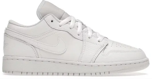 Icon Edge Slim Line Jordan 1 Low Triple White (GS)