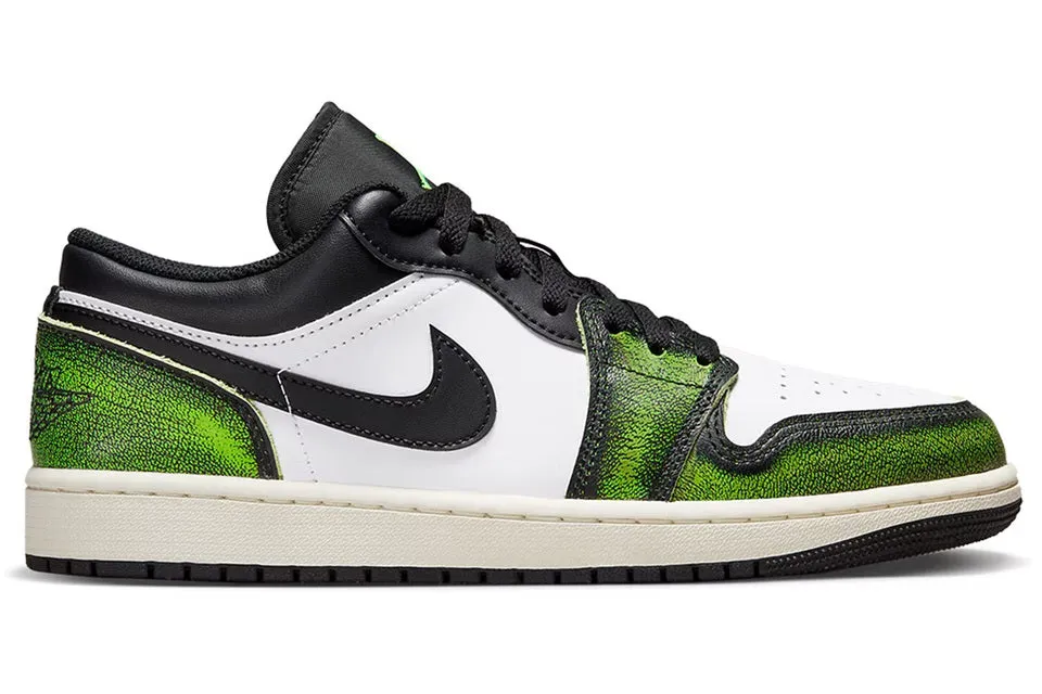 Comfort Cushion Party Glow Jordan 1 Low Wear Away Electric Green (GS)