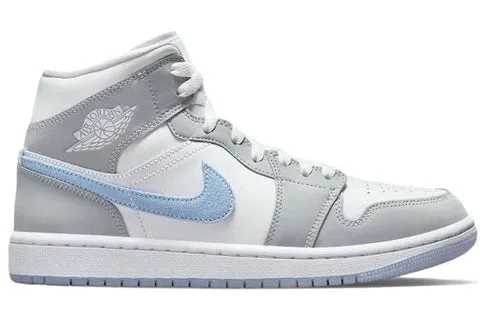 Jordan 1 Mid Grey Blue (W) Comfort toe Grip Strong