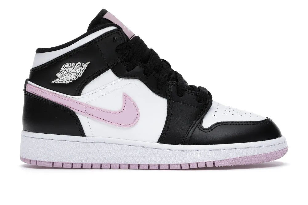 Summer Heat Magic Mood Jordan 1 Mid White Black Light Arctic Pink (GS)