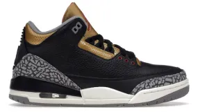 Lace Up Jordan 3 Retro Black Cement Gold (W)