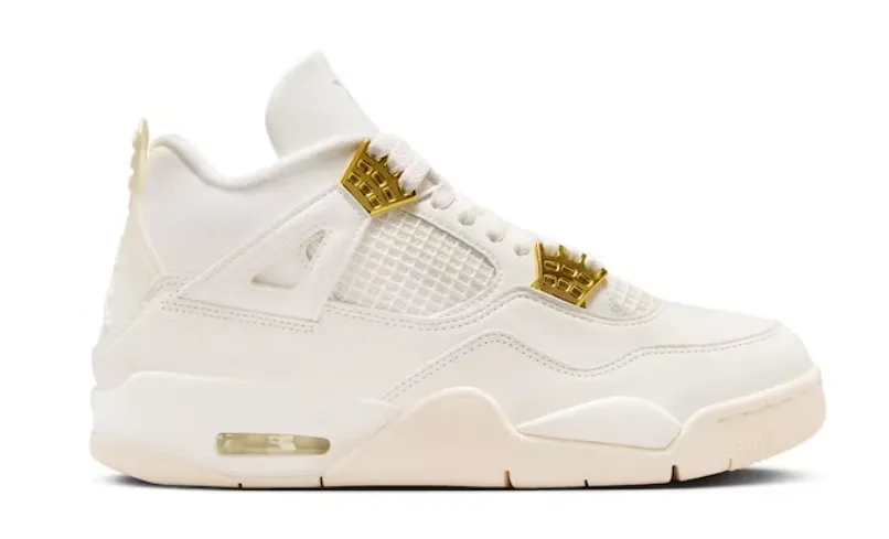 Jordan 4 Retro Metallic Gold Air Boost Slip Resistant