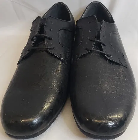 Fur Trim Jose -- Men's Standard Snake Print Tie - Black