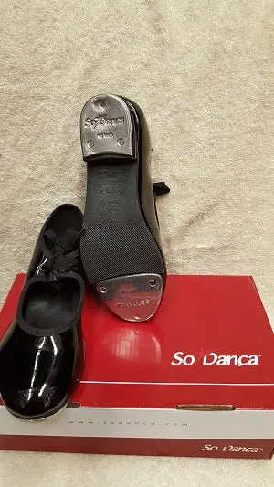 Kylie-- Children's Economy Tap Oxford -- Black Patent Secure