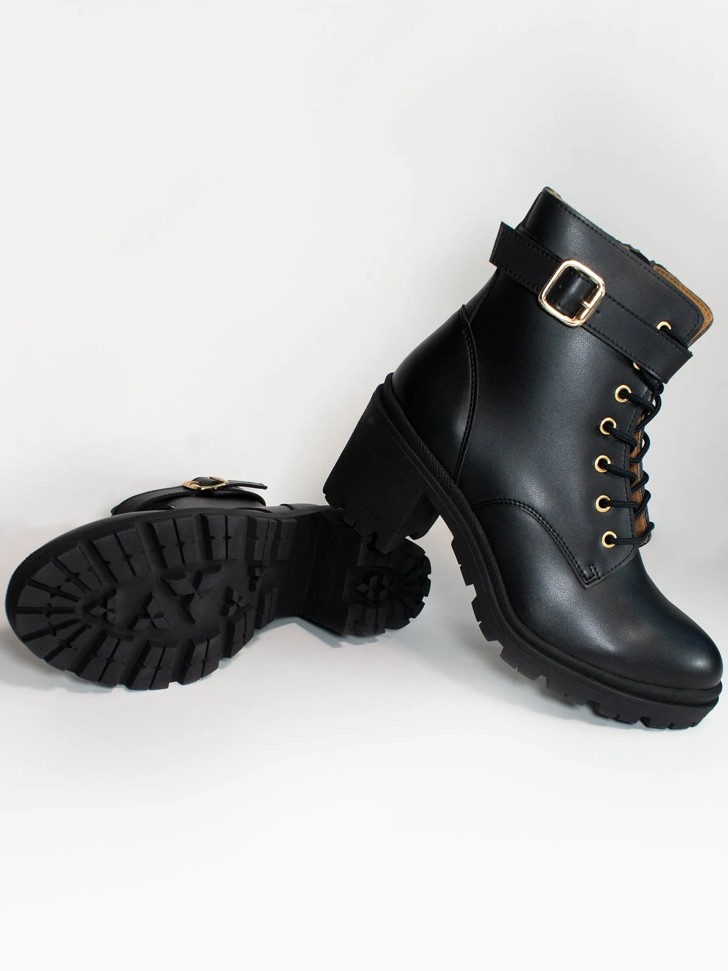 quick dry Lace Up Track Sole Booties