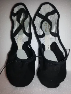 Lam Pro -- Canvas Split Sole Ballet -- Black Quick Dash Smooth Soles