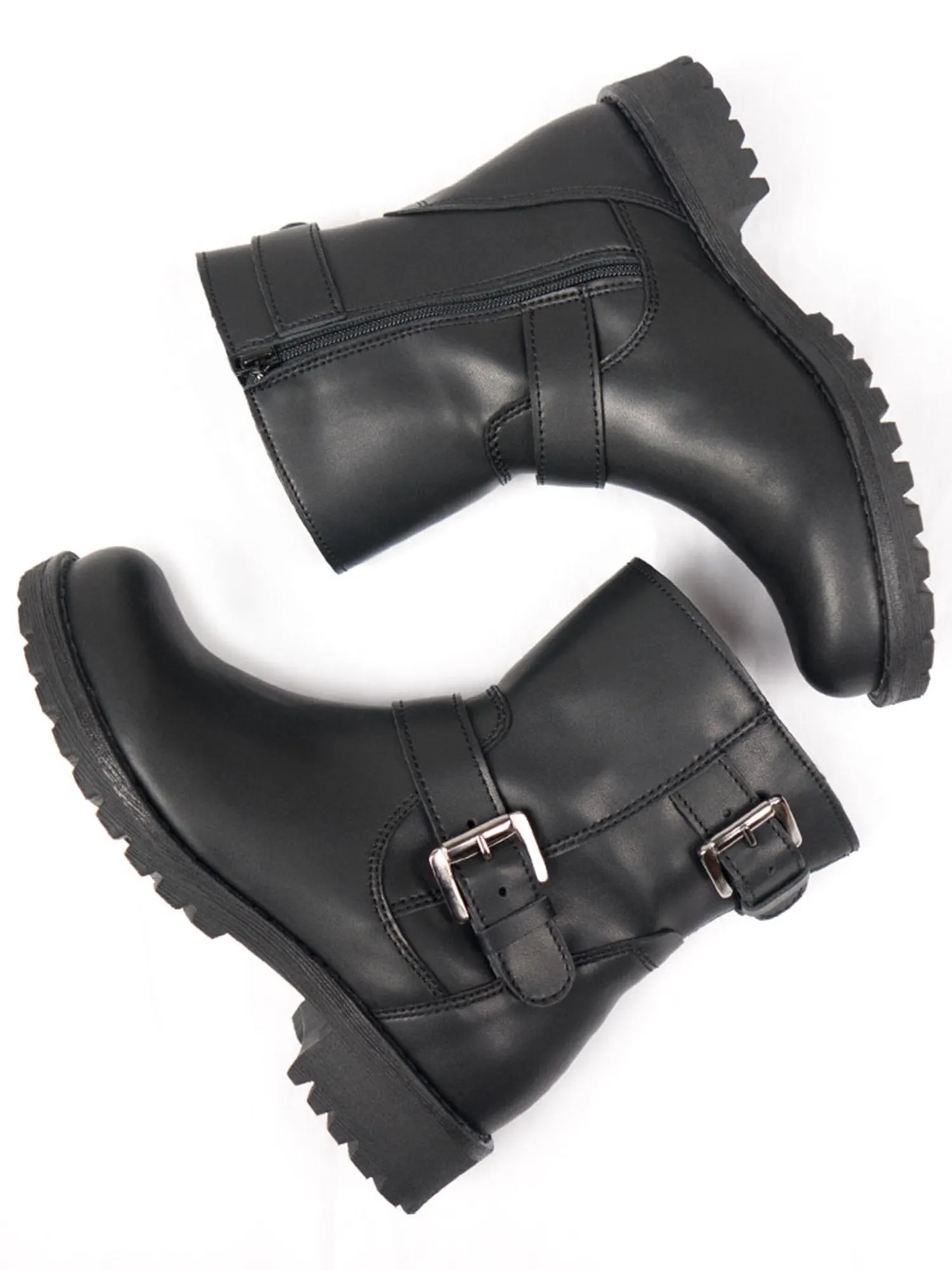 Casual Adventure Cushioned Insole Biker Boots