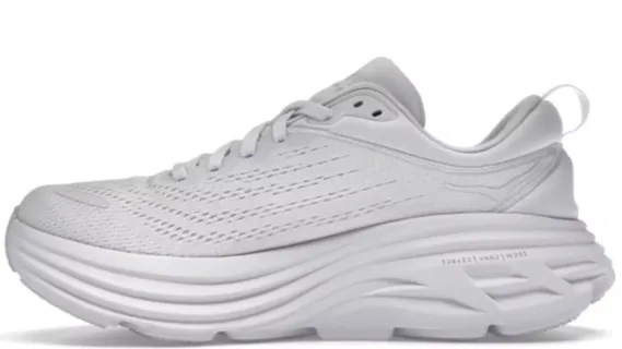 Stride Bold Hoka One One Bondi 8 Triple White (Women's)