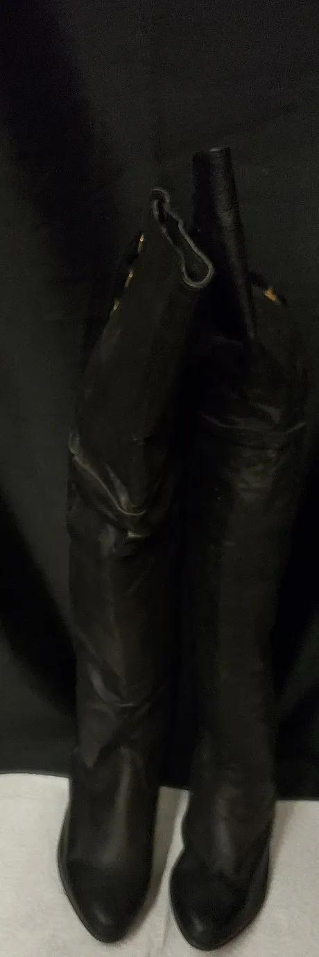 Special Shade Milagros -- Women's Thigh High Flat Heel Boots -- Black