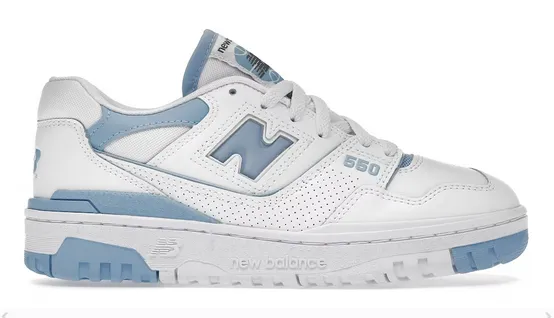 Breathable mesh New Balance 550 UNC White Dusk Blue (Women's)