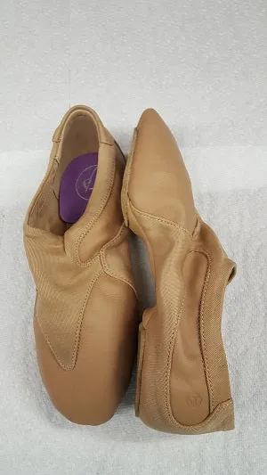 Flexible Fit Motion -- Sueded Split Sole Jazz Shoe -- Tan