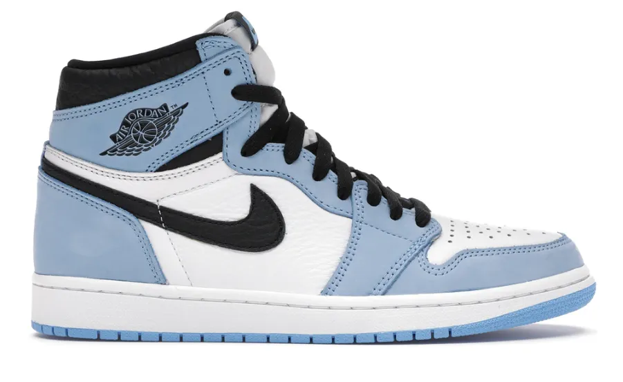 Snow Warm Game Fit Jordan 1 Retro High White University Blue Black (GS)