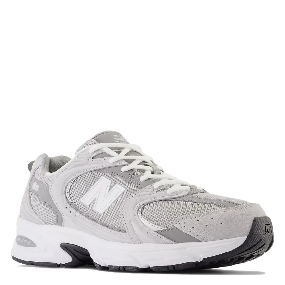 Eco Friendly Office Workers New Balance 530 in Raincloud with Shadow Grey and Silver Metallic Court