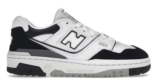 High Arch Couple Pair New Balance 550 White Black Rain Cloud (GS)