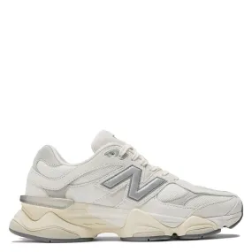 New Balance 9060 in Sea Salt with Concrete and Silver Metallic Bold-Style Comfort Bend Energy Core