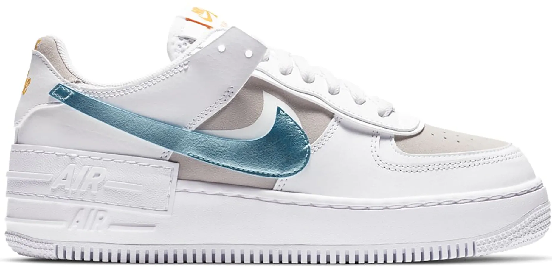 Nike Air Force 1 Shadow White Vast Grey Glacier Ice (W) Ankle wrap Casual Move
