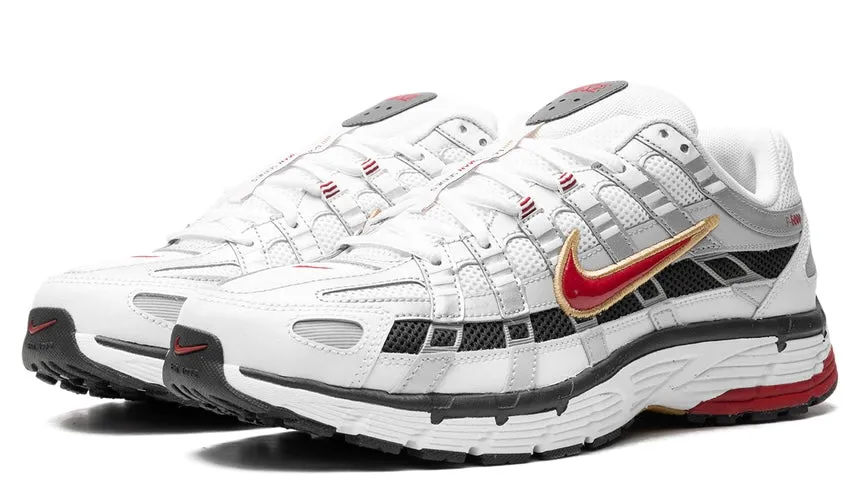 Nike P-6000 Platinum Varsity Red School Day Court Fast
