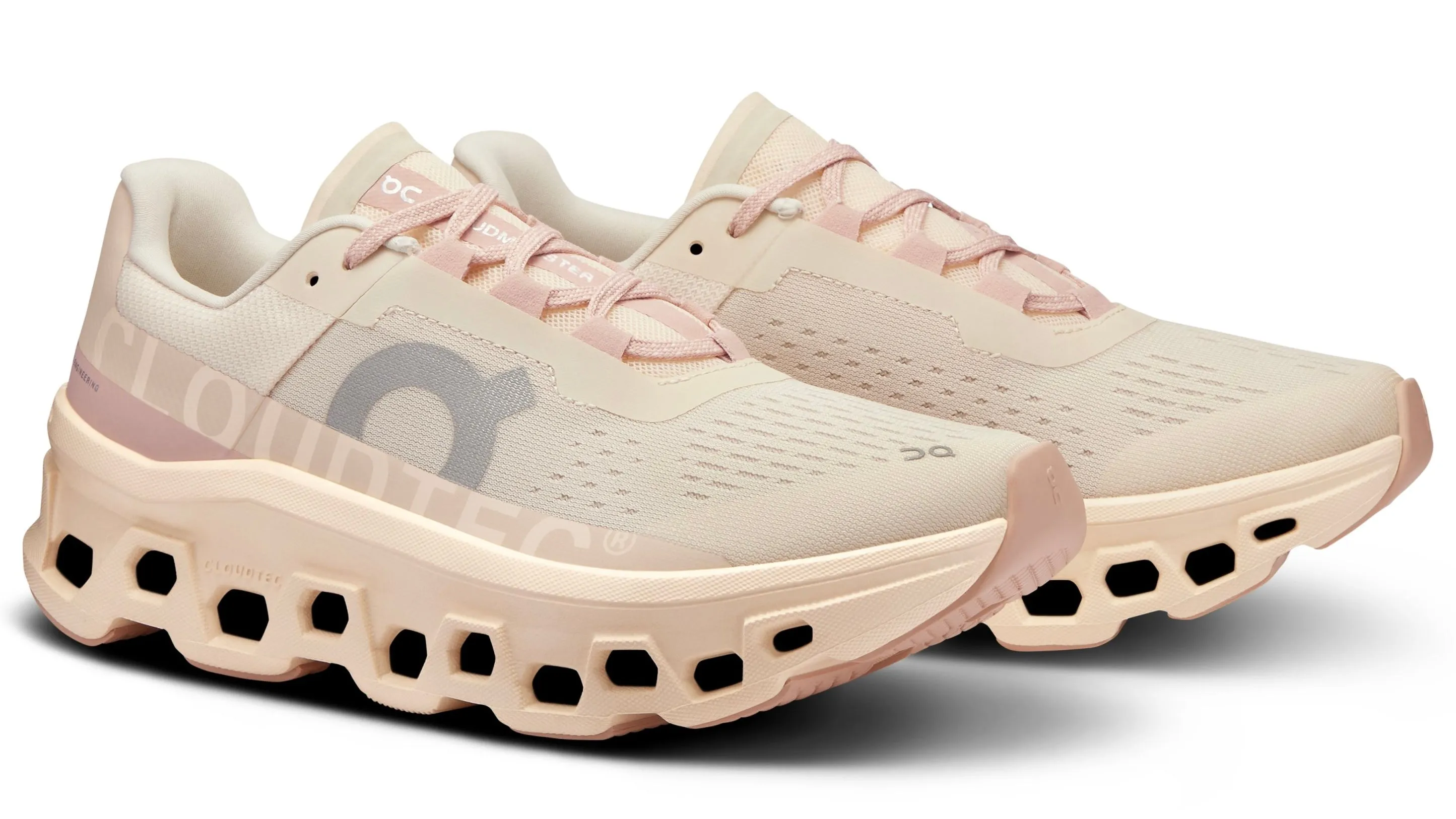 On Running Cloudmonster Moon Fawn (Women's) Balance Core Hero Edge