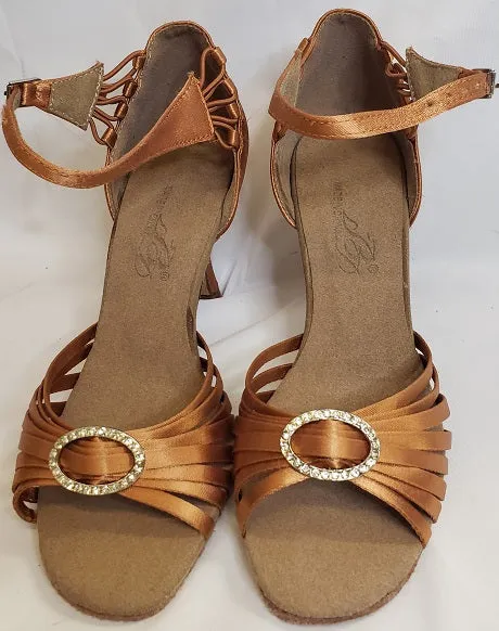 Magic Mood 3" Stephanie II -- Women's Flare Heel Rhinestone Ballroom Sandal