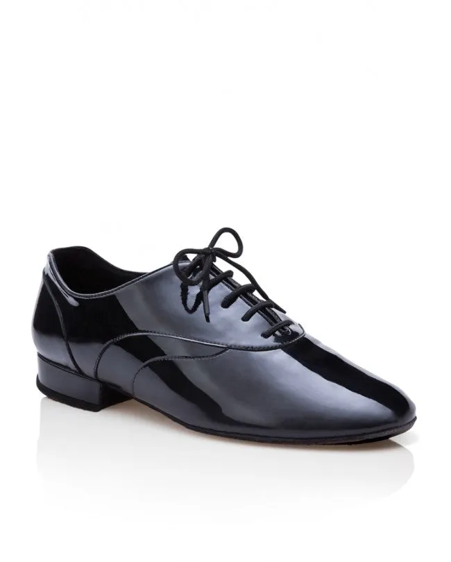 Alexander -- Men's Standard Ballroom Oxford -- Black Patent Toe Protection Global Cool