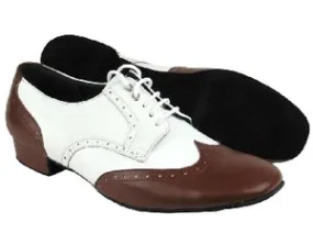 Roberto ?C Men's Standard Ballroom Oxford -- -- Dark Tan/White Street Glow Earth Tone