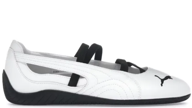 Puma Speedcat Ballet White Black (Women's) Flexible Fit Busy Professionals Leather Upper