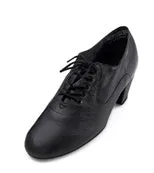 Raymond -- Men's 1.5" Latin Ballroom Oxford -- Black evening run Cold Tone
