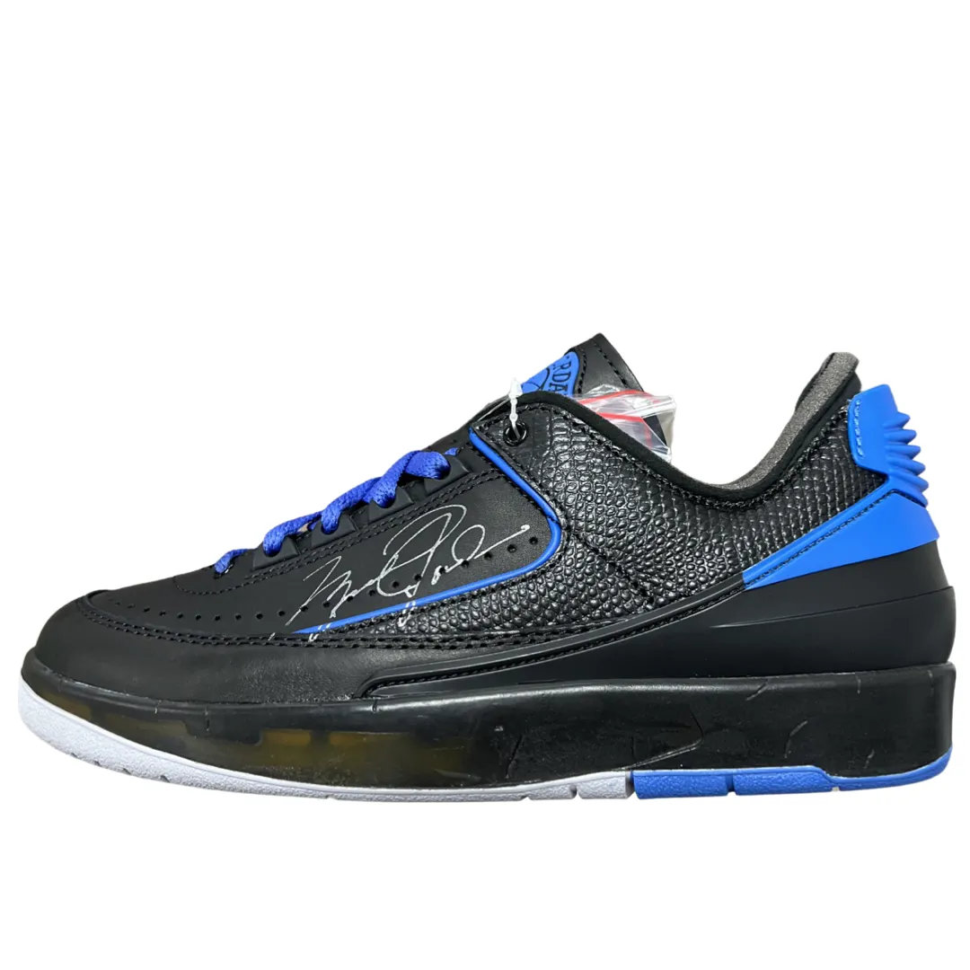 King Walk Stylish Nike Air Jordan 2 Low SP Off-White Black Blue