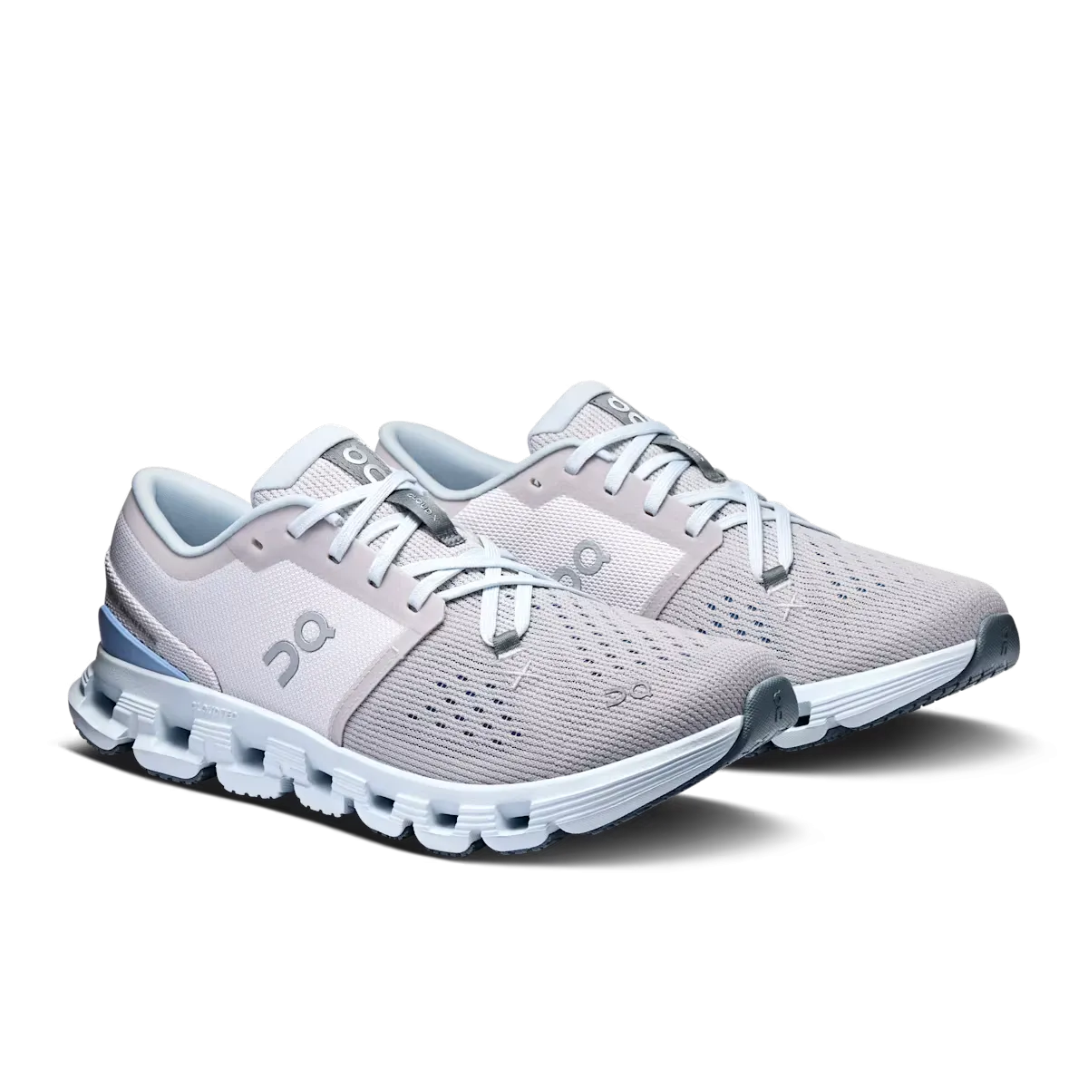 Ultra Light Trail Running Snow Grip On Running Cloud X 4 Silver Chambray (Women)
