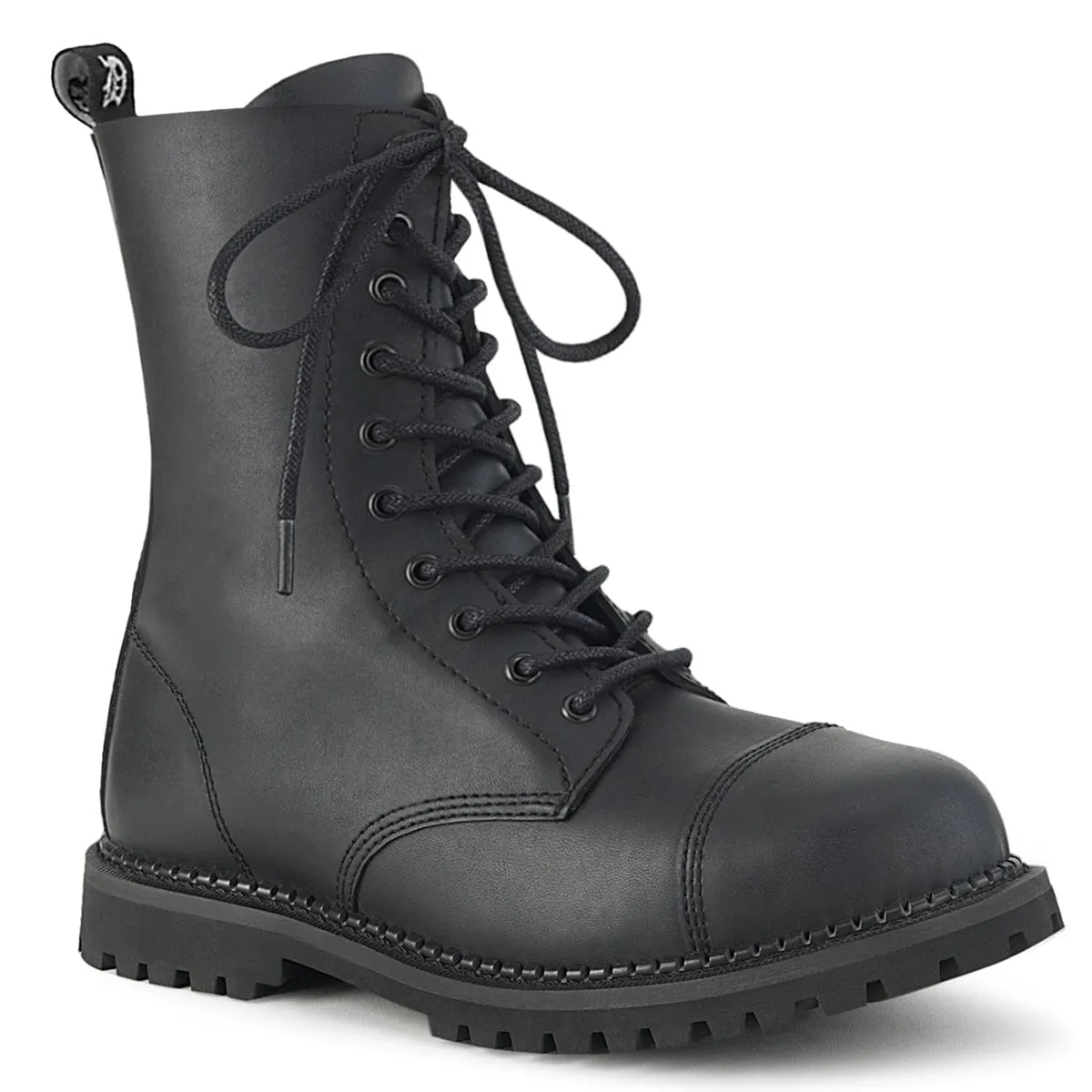 RIOT-10 Black Vegan Leather Day To Night Protective Comfort