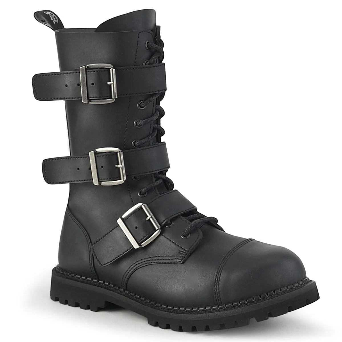 Ski Resort Visitor All Day RIOT-12BK Black Vegan Leather