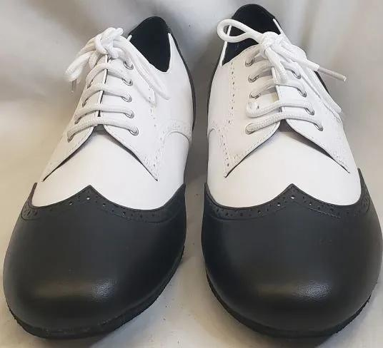 Roberto II ?C Men's Standard Ballroom Oxford -- Black/White Calm Mood