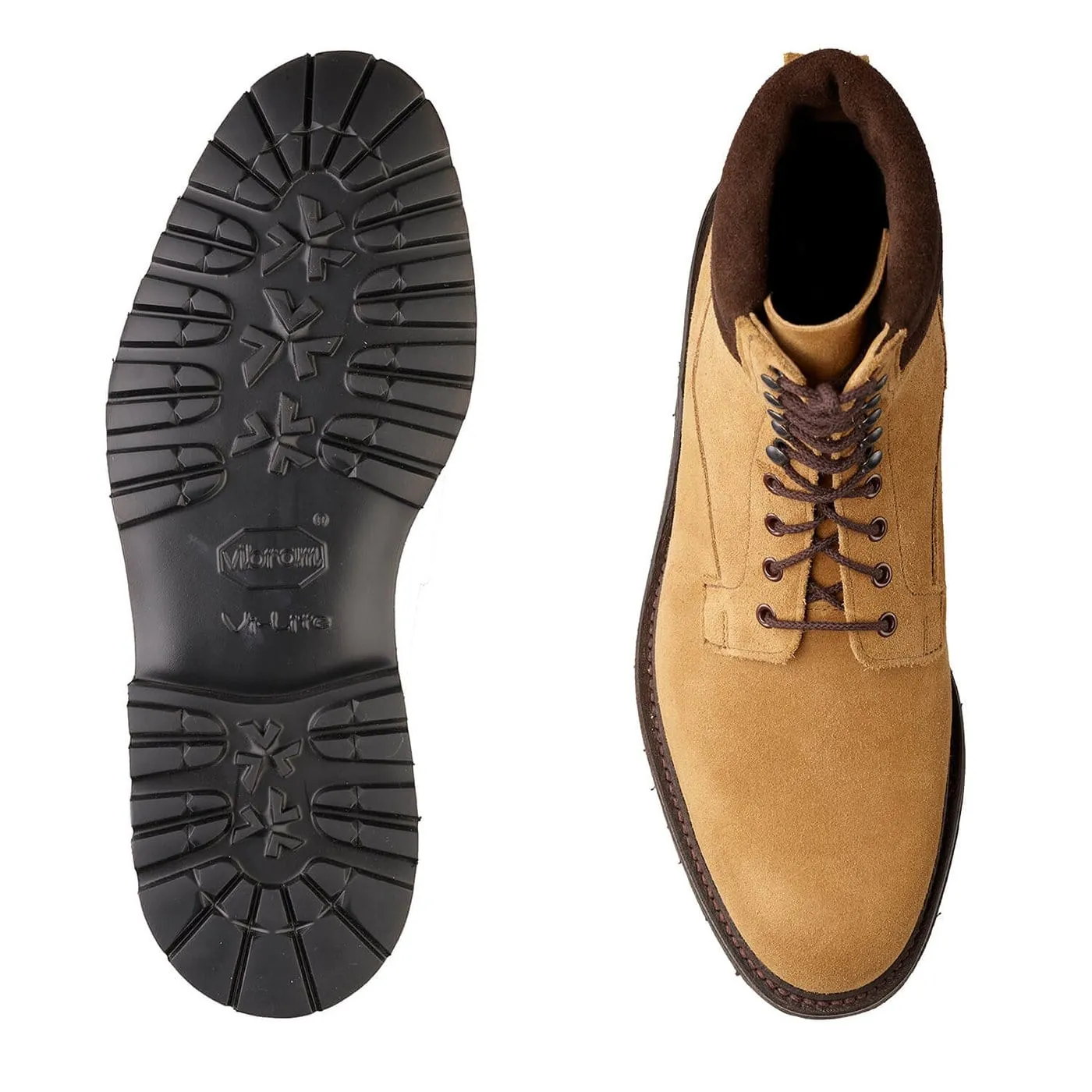 Comfortable bend Ross Fawn Suede & Dark Brown Suede Collar