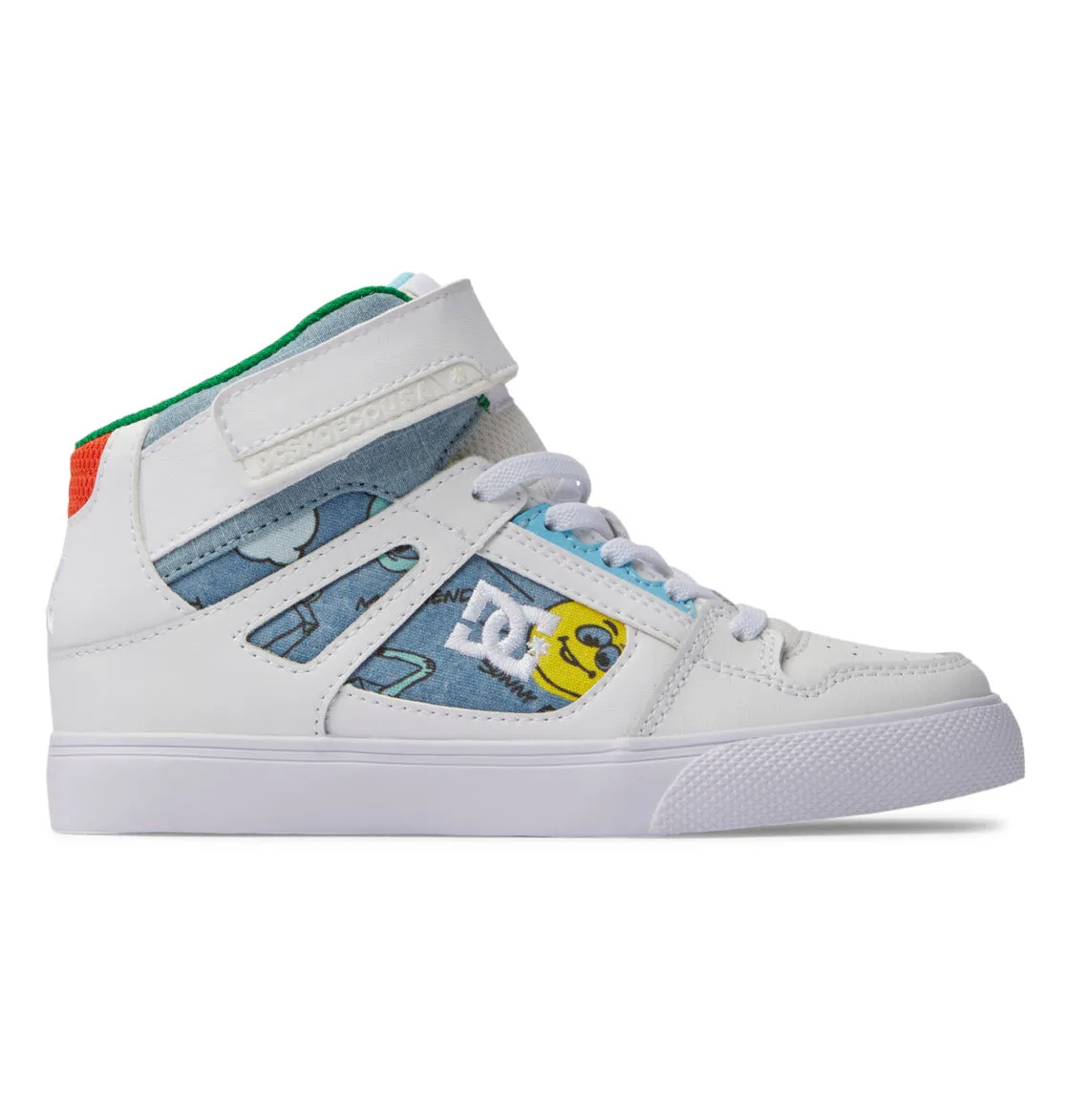 logo - laced shoes night - visibility shoes Kids' Pure High Elastic Lace High-Top Shoes