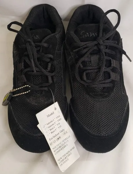 Salsero --  Full Suede Sole Dancesneaker -- Black Angel Mood Jungle Path