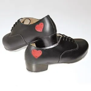 Sean -- Men's Professional Tap Shoe with Hearts -- Black Street Mood