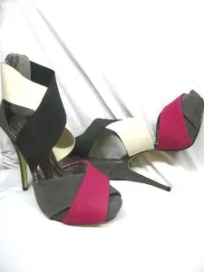 5.5" Zsa Zsa -- Open Toe Platform Pump -- Black Combo Rich Color